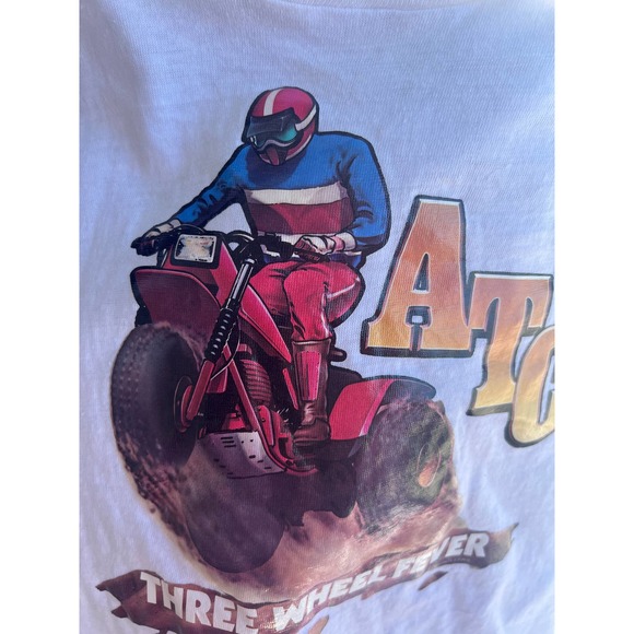 ATC Three Wheel Fever White T-Shirt by Fruit of the Loom - Picture 9 of 9